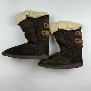 Emu women’s Australia Alba boots In brown suede with wool lining size 8